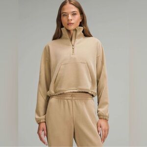 lululemon athletica Tan Half-Zip Sweatshirt